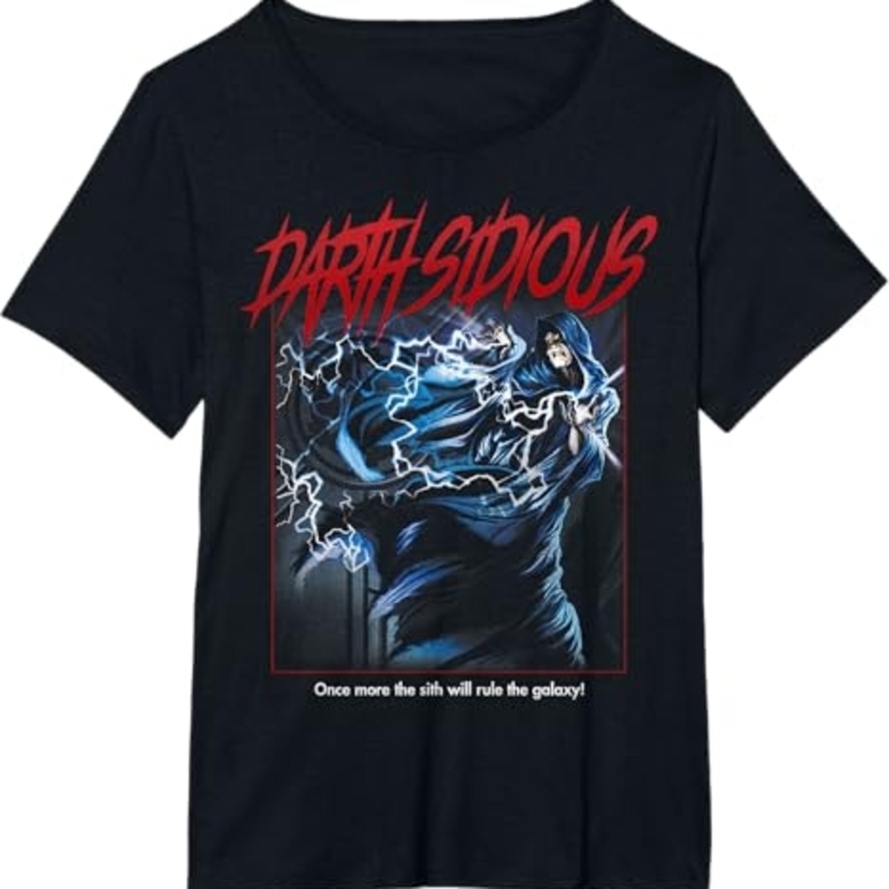 Darth Sidious Kids Black Graphic T-Shirt